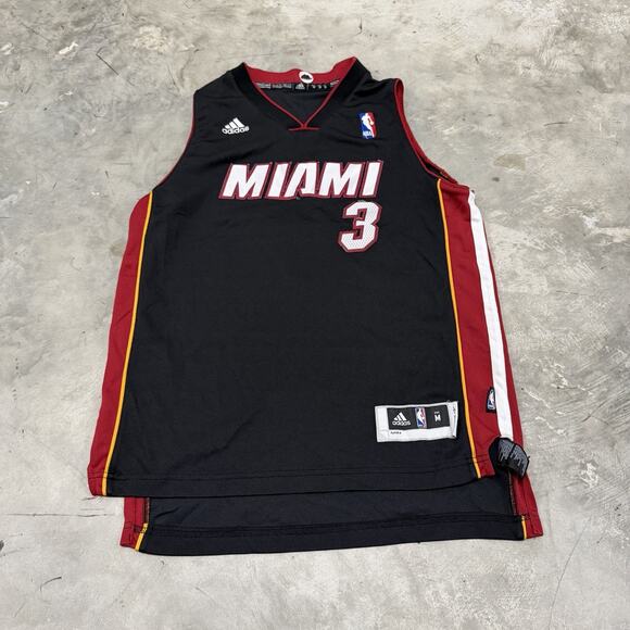 Dwyane Wade MIAMI HEAT ADIDAS NBA SEWN STITCHED Jersey YOUTH MEDIUM - Picture 1 of 7